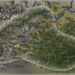 Grayard's territory rests on a downward slope, starting in high peaks and bluffs that overlook The Wash (river) in the northwest, gradually moving into greener pastures and forests. Landmarks and place names dot the landscape. The main den site is called "The Yard."